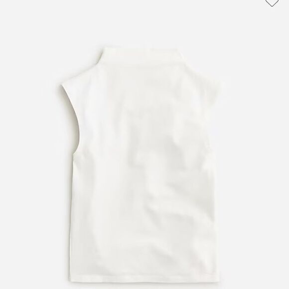 J.Crew Fitted mock neck tank top in stretch cotton blend - Picture 3 of 7